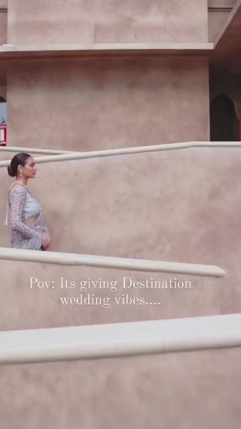 CLOVIRA Heavy Mono Net Saree with 5MM Multy & Sequins Embroidery Work