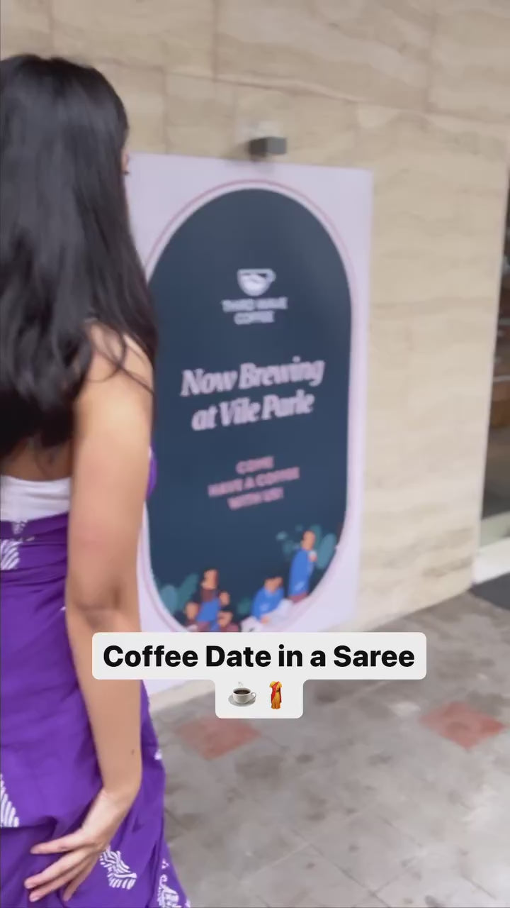 CLOVIRA Pure Soft Mul Cotton Silk Ready-to-Wear Saree with Pocket